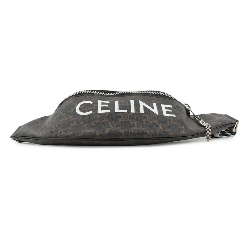 Celine Belt Bag Triomphe Brown Black White