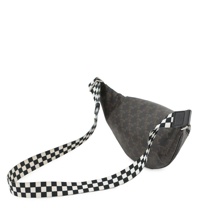 Celine Belt Bag Triomphe Brown Black White
