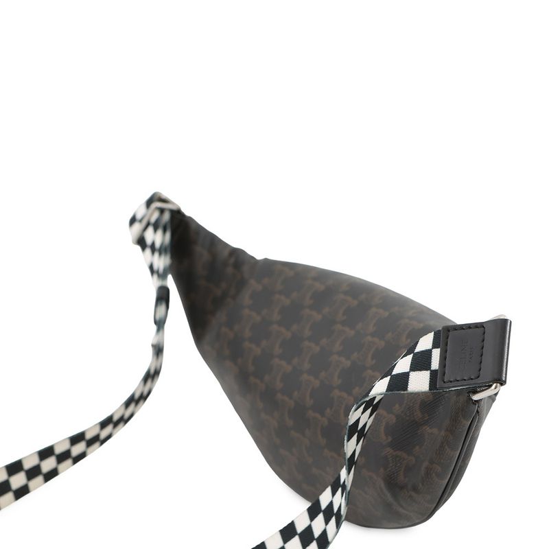 Celine Belt Bag Triomphe Brown Black White