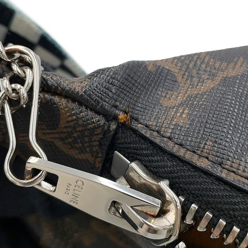 Celine Belt Bag Triomphe Brown Black White