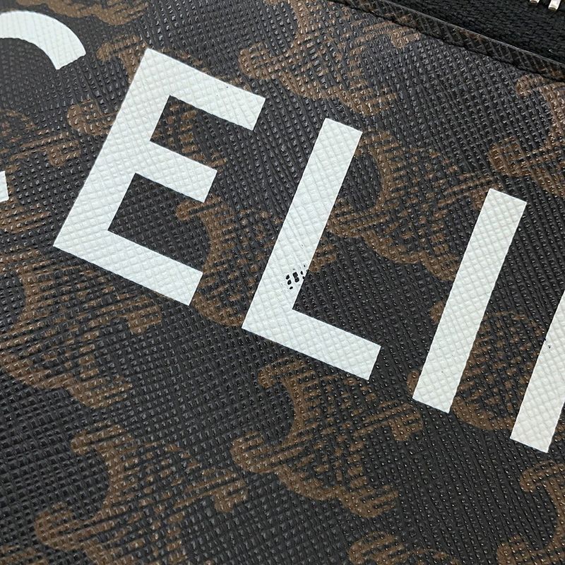 Celine Belt Bag Triomphe Brown Black White