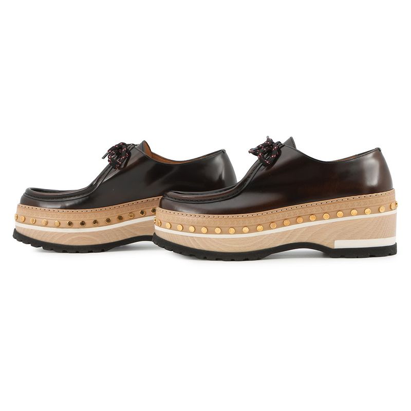 Louis Vuitton Loafers Wood Cut Brown Beige