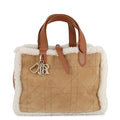 Dior Handbag Macro Cannage Toujour Beige Brown Ecru White