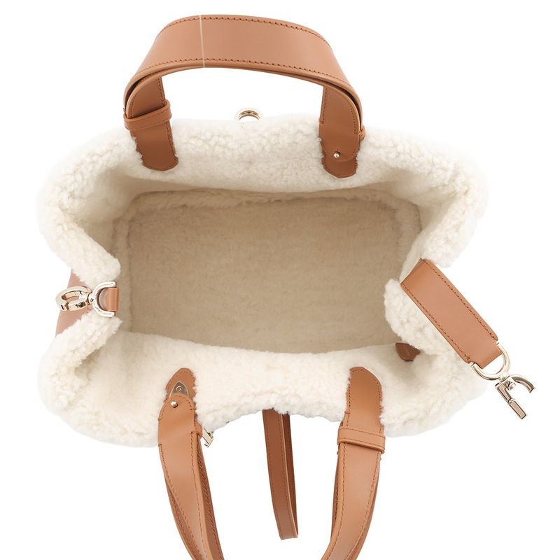 Dior Handbag Macro Cannage Toujour Beige Brown Ecru White