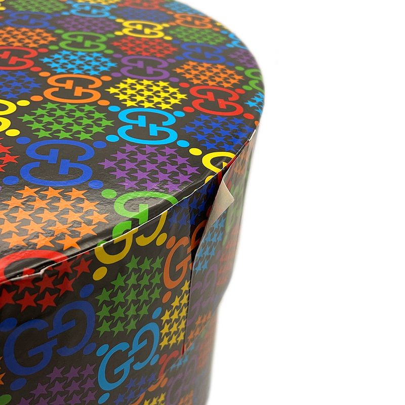Gucci Hat GG Psychedelic Fedora Hat L Hat Black Multicolor