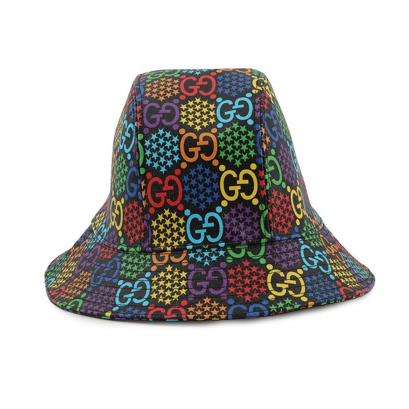 Gucci Hat GG Psychedelic Fedora Hat L Hat Black Multicolor