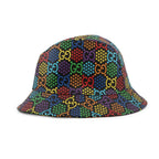 Gucci Hat GG Psychedelic Fedora Hat L Hat Black Multicolor
