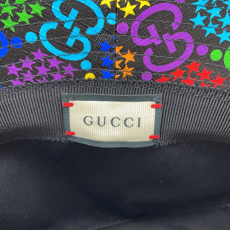 Gucci Hat GG Psychedelic Fedora Hat L Hat Black Multicolor
