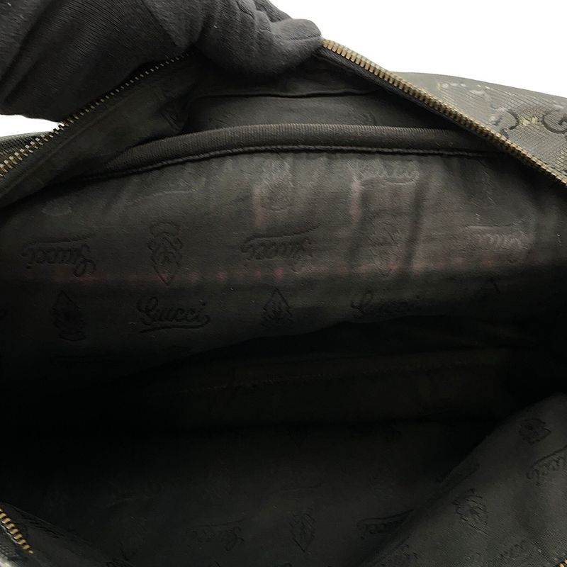 Gucci Shoulder Bag GG Supreme Leather Black