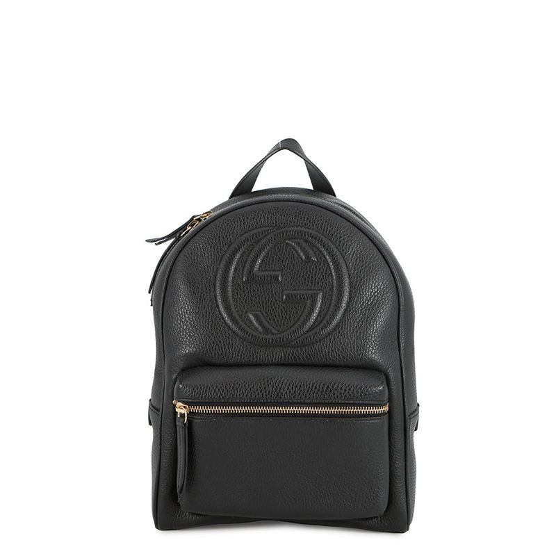 Gucci Leather Soho Interlocking Backpack Chain
