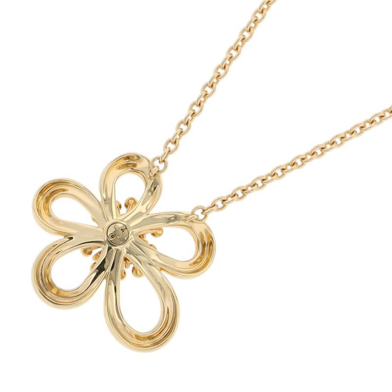 Van Cleef & Arpels Necklace Flower Lace Pendant Diamond Total 18K Def