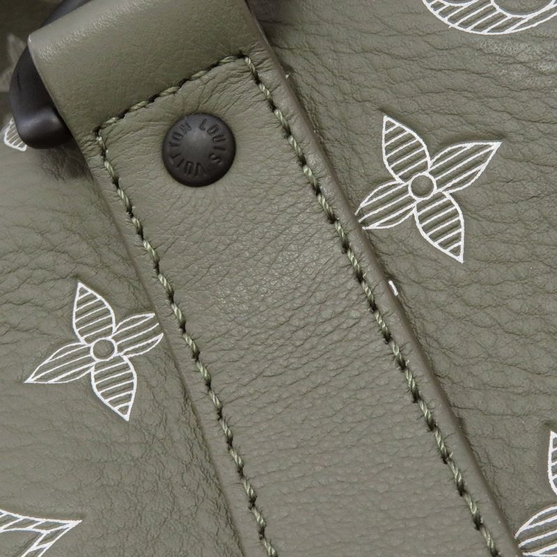 Louis Vuitton Boston Bag Monogram Shadow Keepall Bandouliere 50 2-Way Olive Green