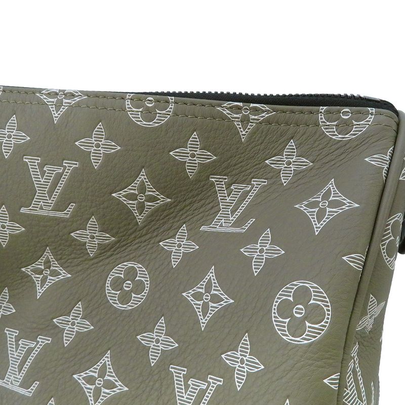 Louis Vuitton Boston Bag Monogram Shadow Keepall Bandouliere 50 2-Way Olive Green