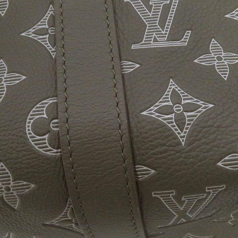 Louis Vuitton Boston Bag Monogram Shadow Keepall Bandouliere 50 2-Way Olive Green