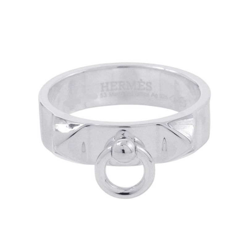 Hermes Ring Corriade Chien PM Silver 53