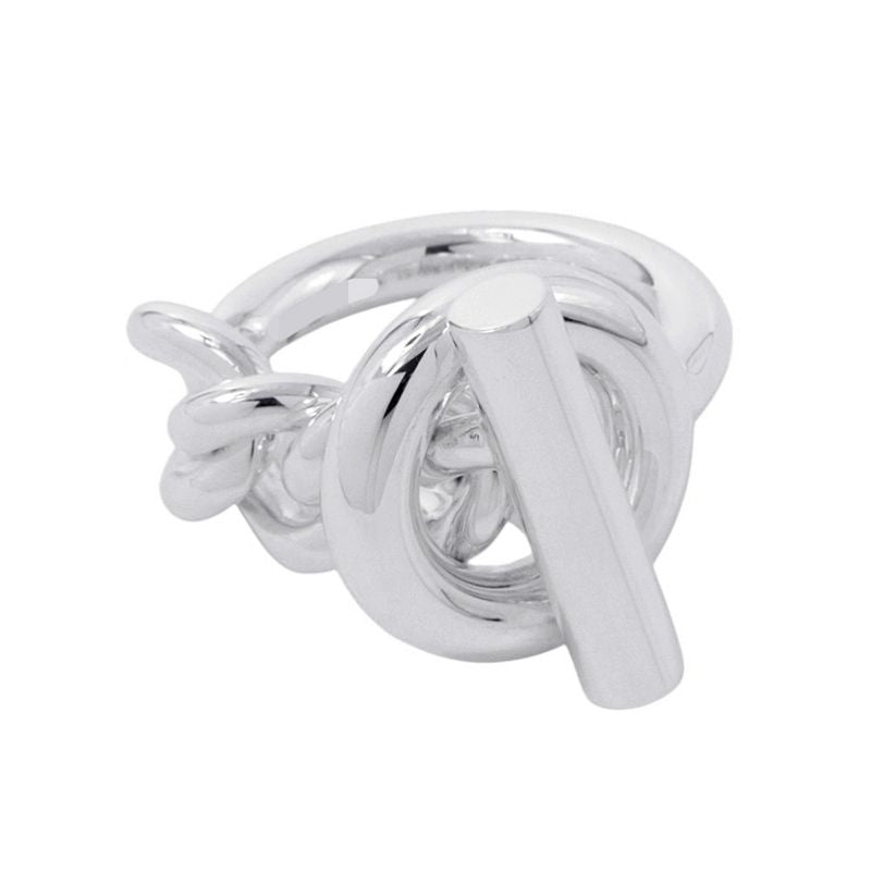 Hermes Ring Croisette GM Silver 51