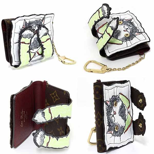Louis Vuitton Grace Coddington Pauket Purse Card Case Cat