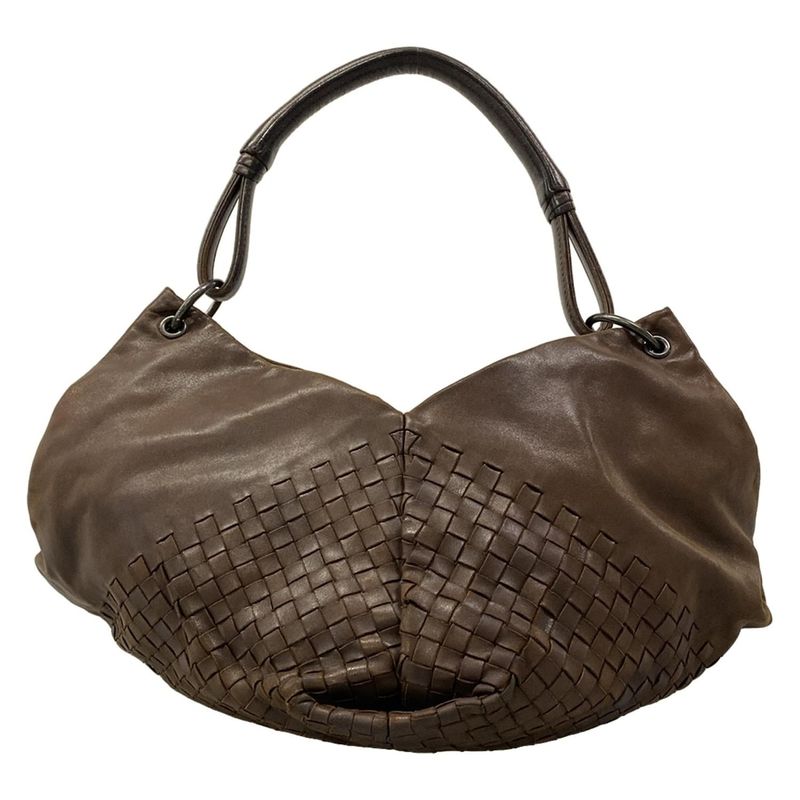 Bottega Veneta Shoulder Bag Aquilon Dark Brown Leather