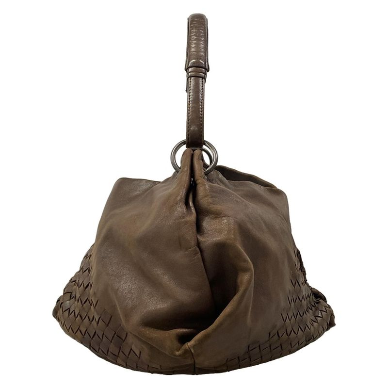 Bottega Veneta Shoulder Bag Aquilon Dark Brown Leather