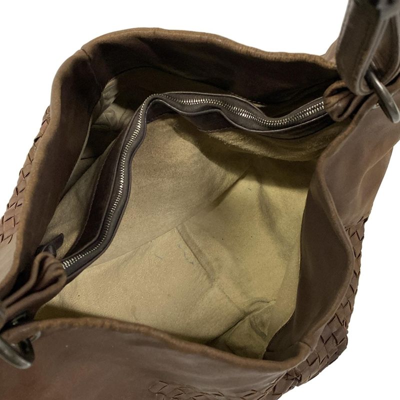 Bottega Veneta Shoulder Bag Aquilon Dark Brown Leather