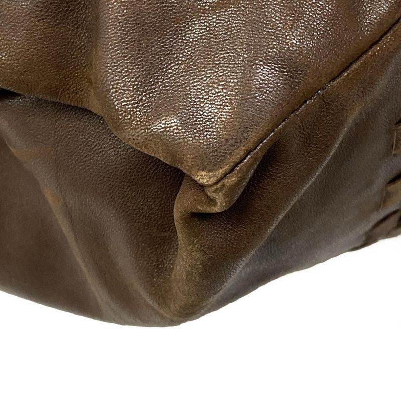 Bottega Veneta Shoulder Bag Aquilon Dark Brown Leather