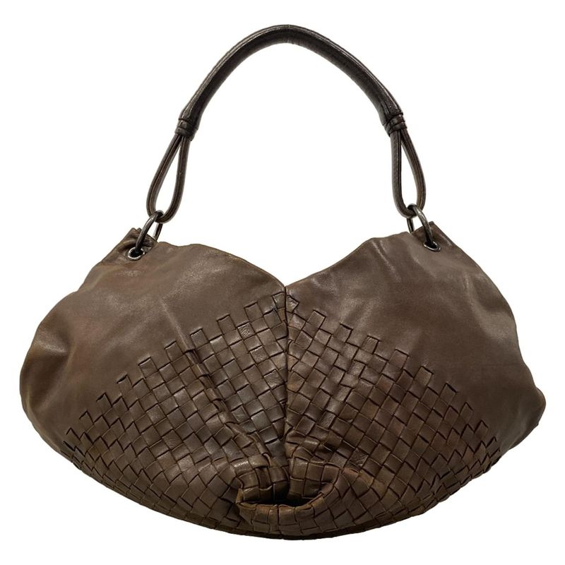 Bottega Veneta Shoulder Bag Aquilon Dark Brown Leather
