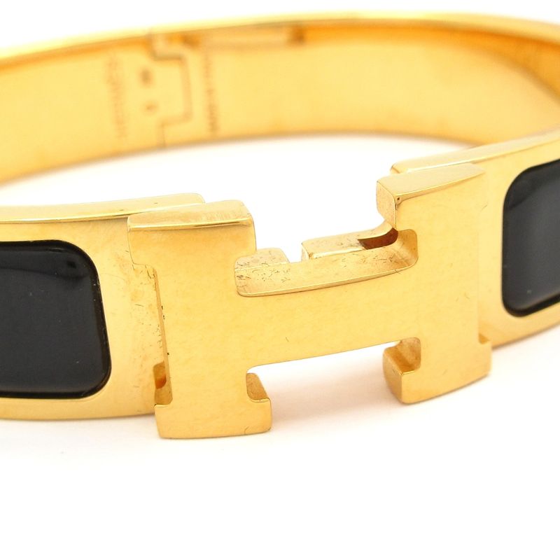 Hermes Bangle Click Gold Black