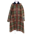 Gucci Checked Pattern Lining GG Horsebit Hooded Long Wool Coat