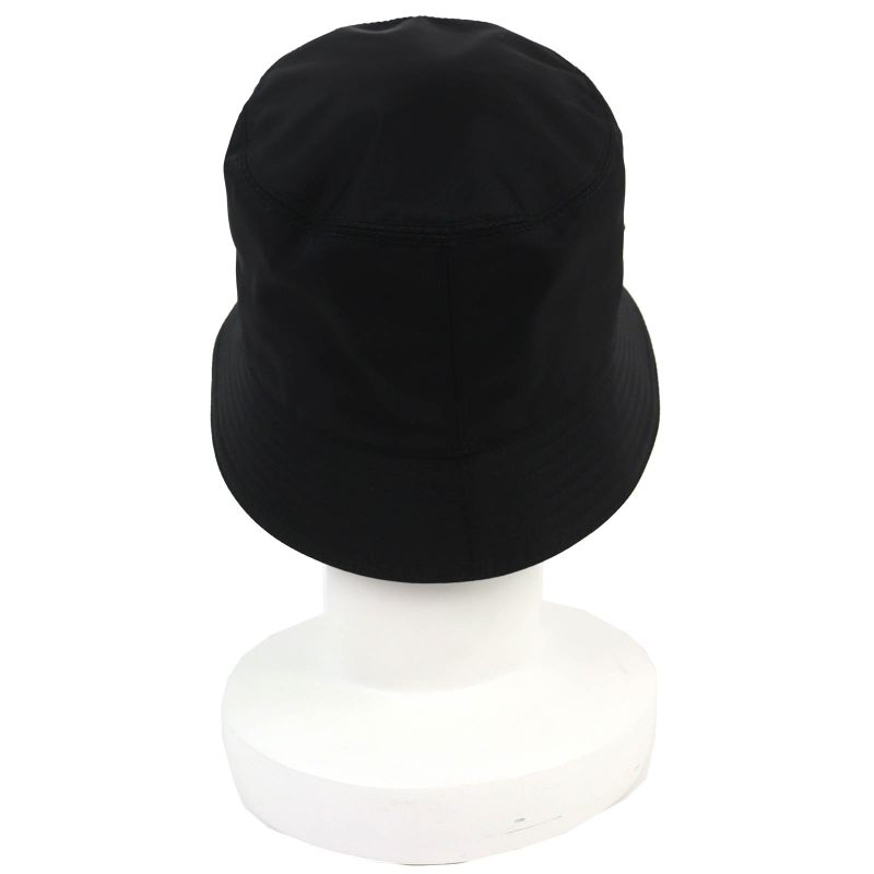 Prada Triangle Logo Re-Nylon Bucket Hat Black