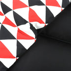 Prada Triangle Logo Hooded All Over Pattern Re-Nylon Down Scarf Red Hoodie