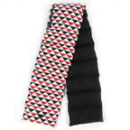Prada Triangle Logo Hooded All Over Pattern Re-Nylon Down Scarf Red Hoodie