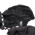 Prada Triangle Logo Hooded All Over Pattern Re-Nylon Down Scarf Red Hoodie