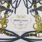 Hermes Carre 90 Brides de Gala Ceremony Bridle Silk Large Scarf Pink