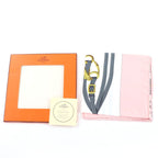 Hermes Carre 90 Brides de Gala Ceremony Bridle Silk Large Scarf Pink