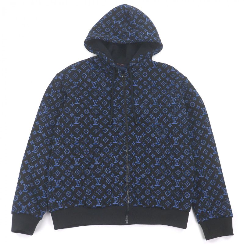 Louis Vuitton Monogram Zip Sle Hoodie Black Blue