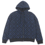 Louis Vuitton Monogram Zip Sle Hoodie Black Blue