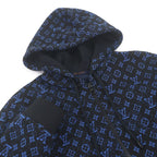 Louis Vuitton Monogram Zip Sle Hoodie Black Blue
