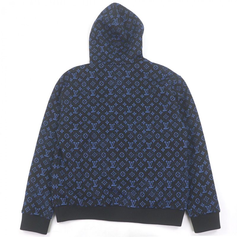 Louis Vuitton Monogram Zip Sle Hoodie Black Blue