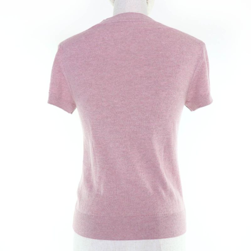 Hermes Made Cashmere Logo Short Sleeve Knit Top