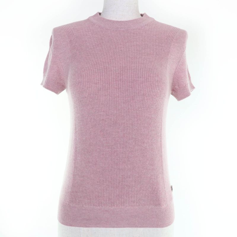 Hermes Made Cashmere Logo Short Sleeve Knit Top