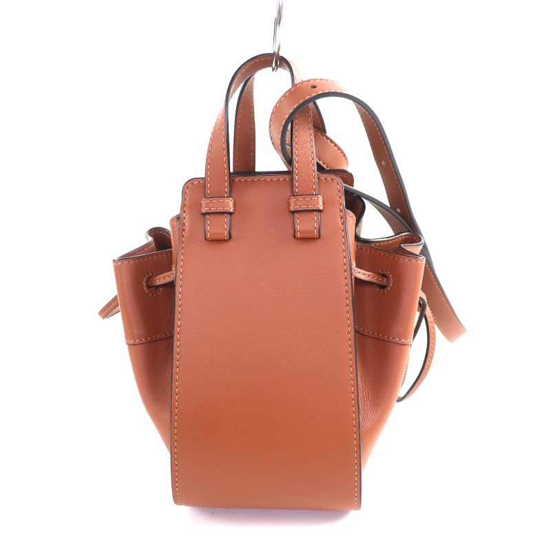 Loewe Hammock Drawstring Mini Tan 2-Way Leather Shoulder Bag