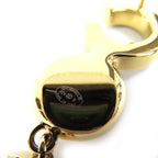 Chanel CC Logo Coco Faux Pearl Earrings for Both Ears Gold Black