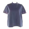 Hermes Cotton Cartouche Back Print Mock Neck Short Sleeve Shirt