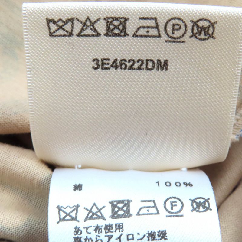Hermes Fantaisie D Etrier Cotton All Over Pattern Crew Neck Short Shirt