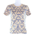 Hermes Fantaisie D Etrier Cotton All Over Pattern Crew Neck Short Shirt