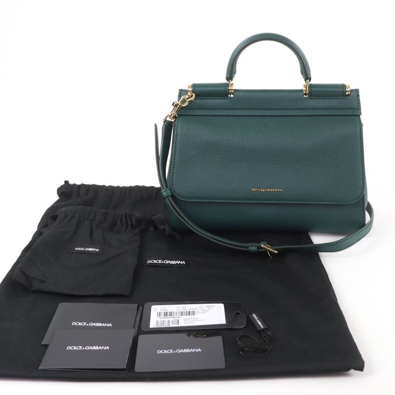 Dolce & Gabbana Sicily Soft Small Leather 2-Way Shoulder Handbag