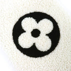 Louis Vuitton Echarpe Shearling LV Logo Scarf Ivory