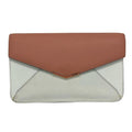 Fendi Clutch Pink Beige White Leather