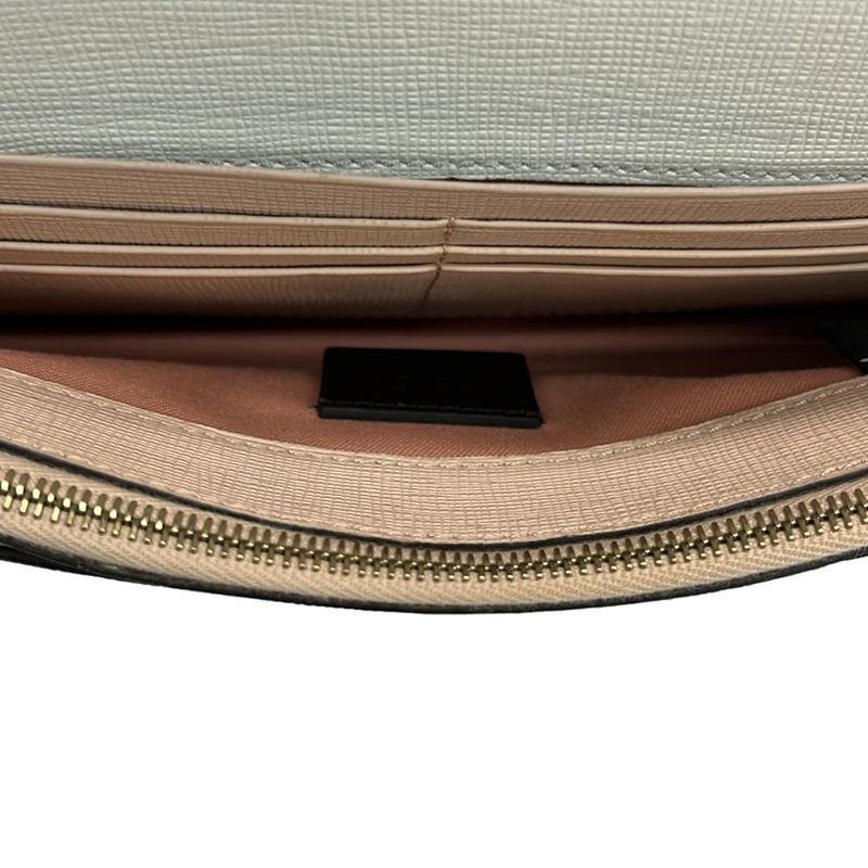 Fendi Clutch Pink Beige White Leather