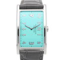 Tiffany & Co East West Watch Stainless Steel Quartz Silver Blue Gray
